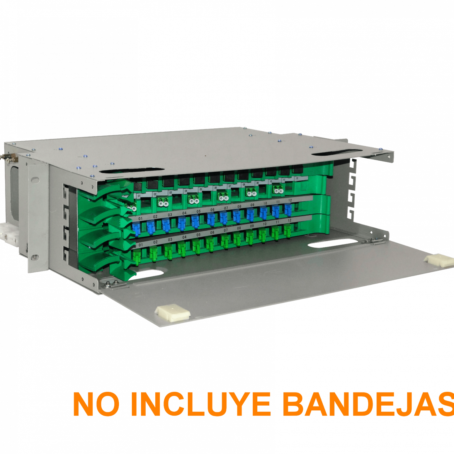 Cabecera 3U-Rack Metalica tipo ODF para 4 bandeja 2