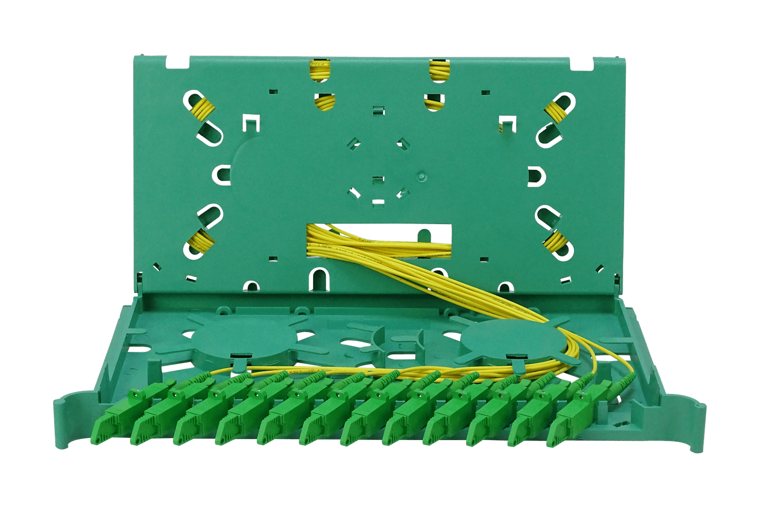 Bandeja 12-E2000/APC p/Cabecera tipo ODF incluye pigtails-SM y coplas 2