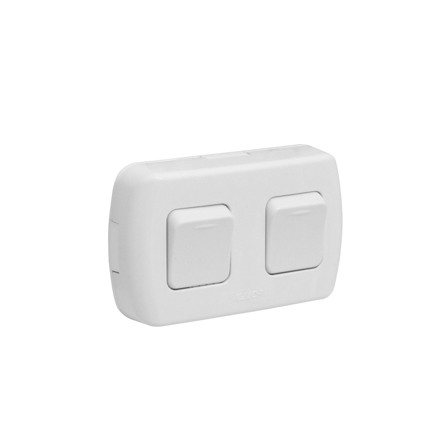 KALOP 9/15 Boton Switch Doble Sobrepuesto Blanco Tekna IP20 KS39651 1