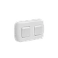 KALOP 9/15 Boton Switch Doble Sobrepuesto Blanco Tekna IP20 KS39651 - Miniatura 1