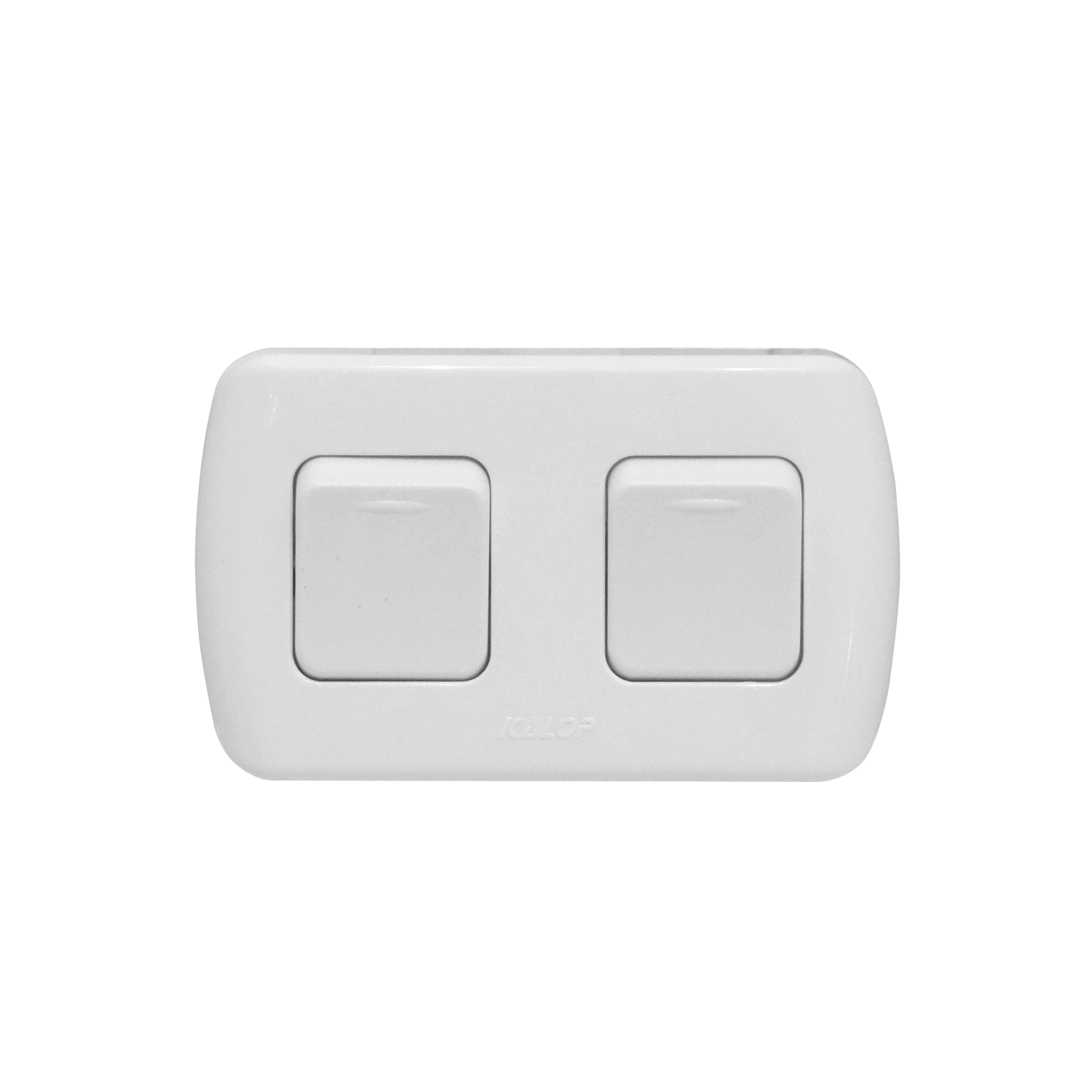 KALOP 9/15 Boton Switch Doble Sobrepuesto Blanco Tekna IP20 KS39651 2