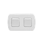 KALOP 9/15 Boton Switch Doble Sobrepuesto Blanco Tekna IP20 KS39651 - Miniatura 2