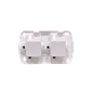 KALOP 9/15 Boton Switch Doble Sobrepuesto Blanco Tekna IP20 KS39651 - Miniatura 4