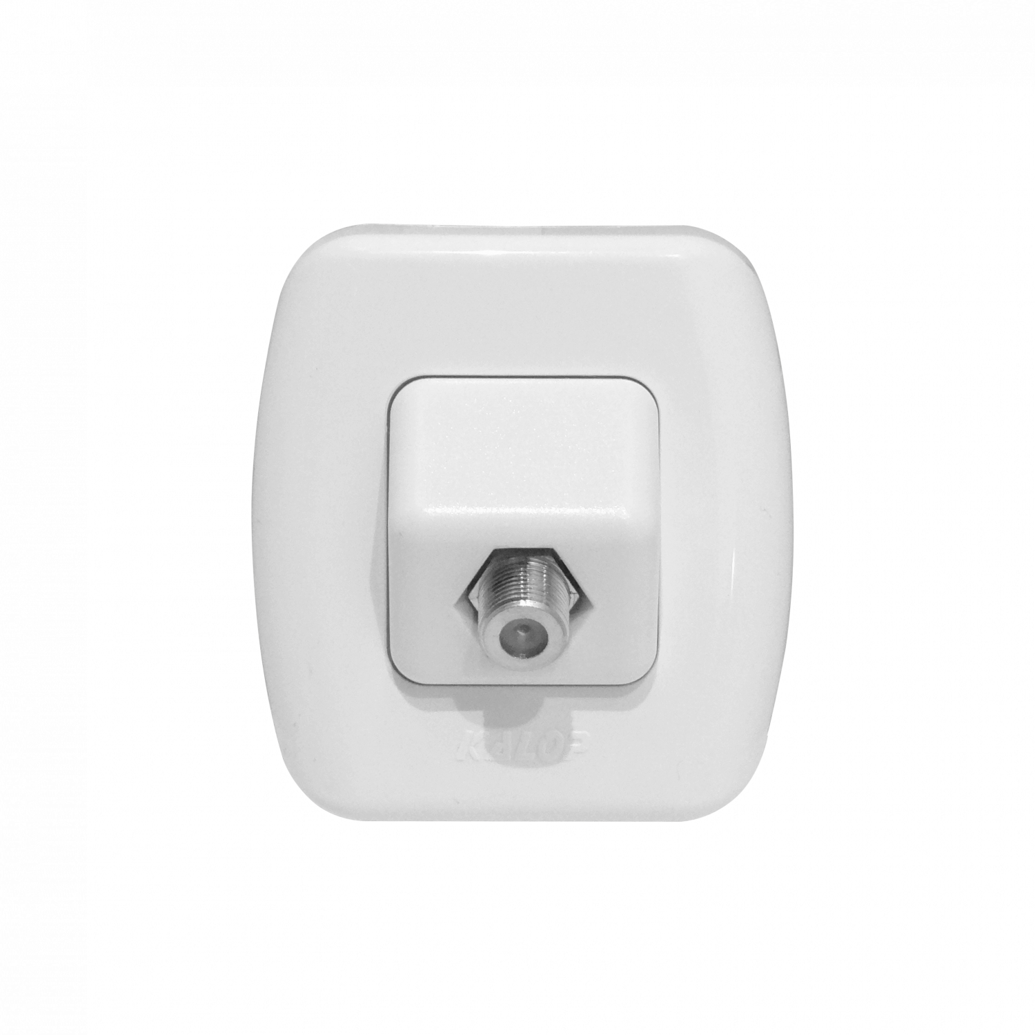 KALOP Roseta Blanco Toma Catv Pin Fino F-F Coaxial F-H F-H KS39655 3