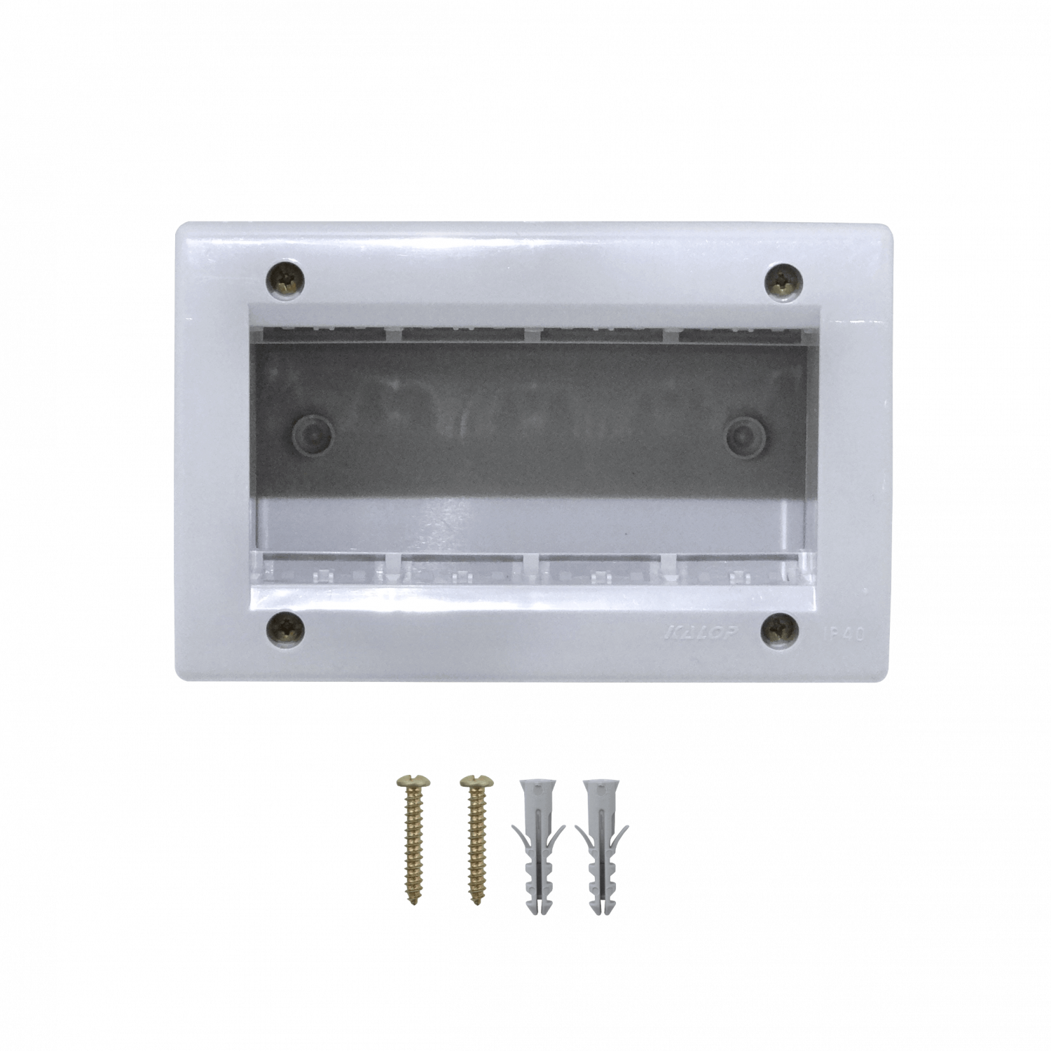 KALOP s/Tapa 4-Modulos Caja Gris IP40 4-Puestos Sigma KL42023 4