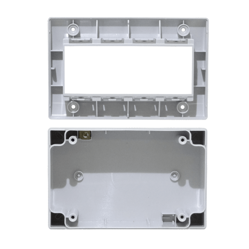 KALOP s/Tapa 4-Modulos Caja Gris IP40 4-Puestos Sigma KL42023 5