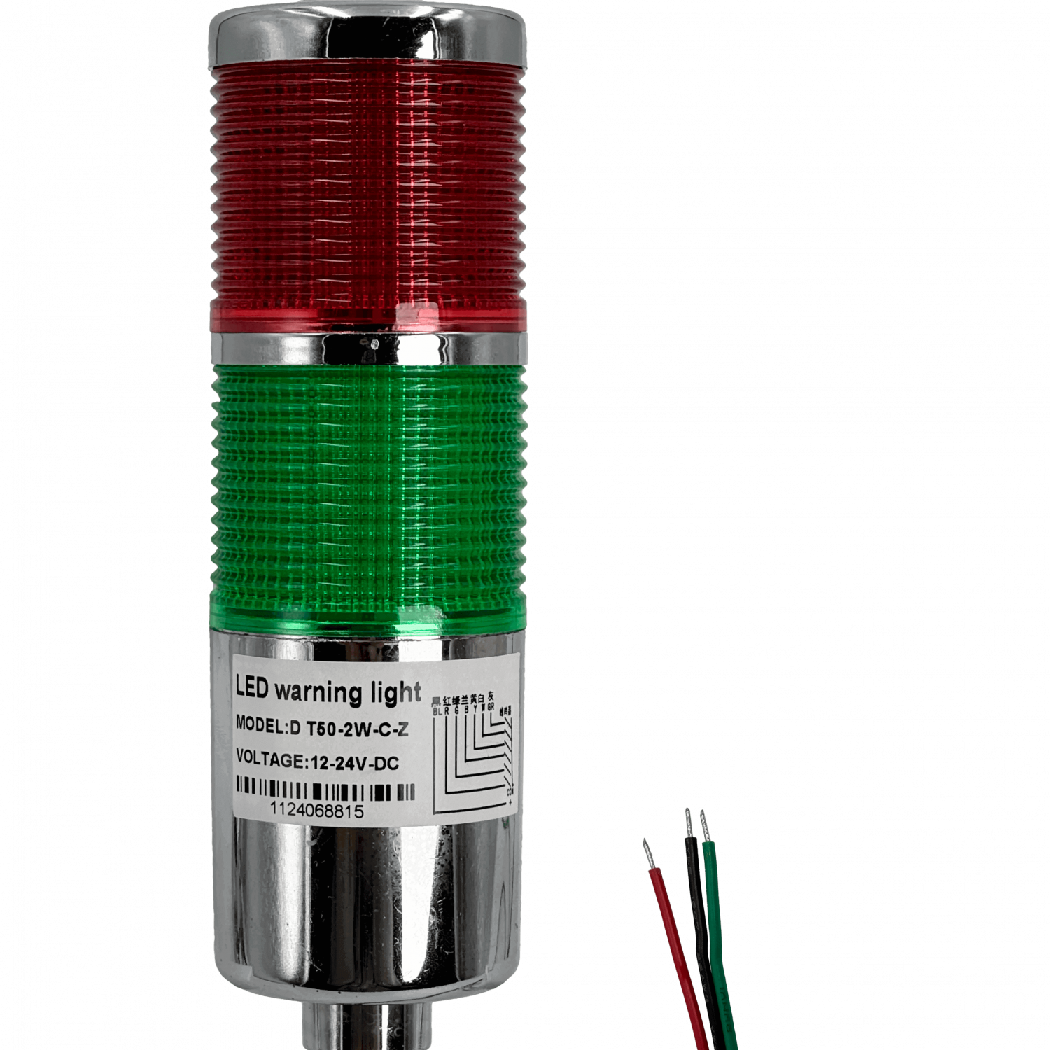 Baliza Torre LED Rojo-Verde 12-24VDC 2W Luz Fija, BARV24V  5