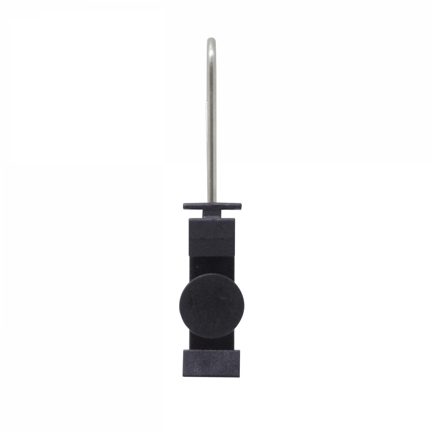 Gancho Metal 77x25x4mm Sujecion Plastic 67x28x17mm p/Cable Fibra Drop 1