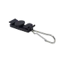 Gancho Metal 77x25x4mm Sujecion Plastic 67x28x17mm p/Cable Fibra Drop - Miniatura 2