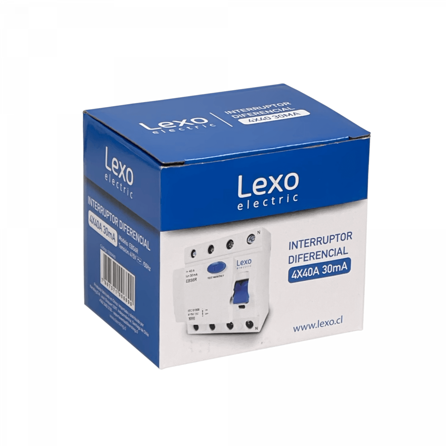 LEXO 4x40A 4P 30mA Interruptor Diferencial BTDIN Proteccion RKN 3