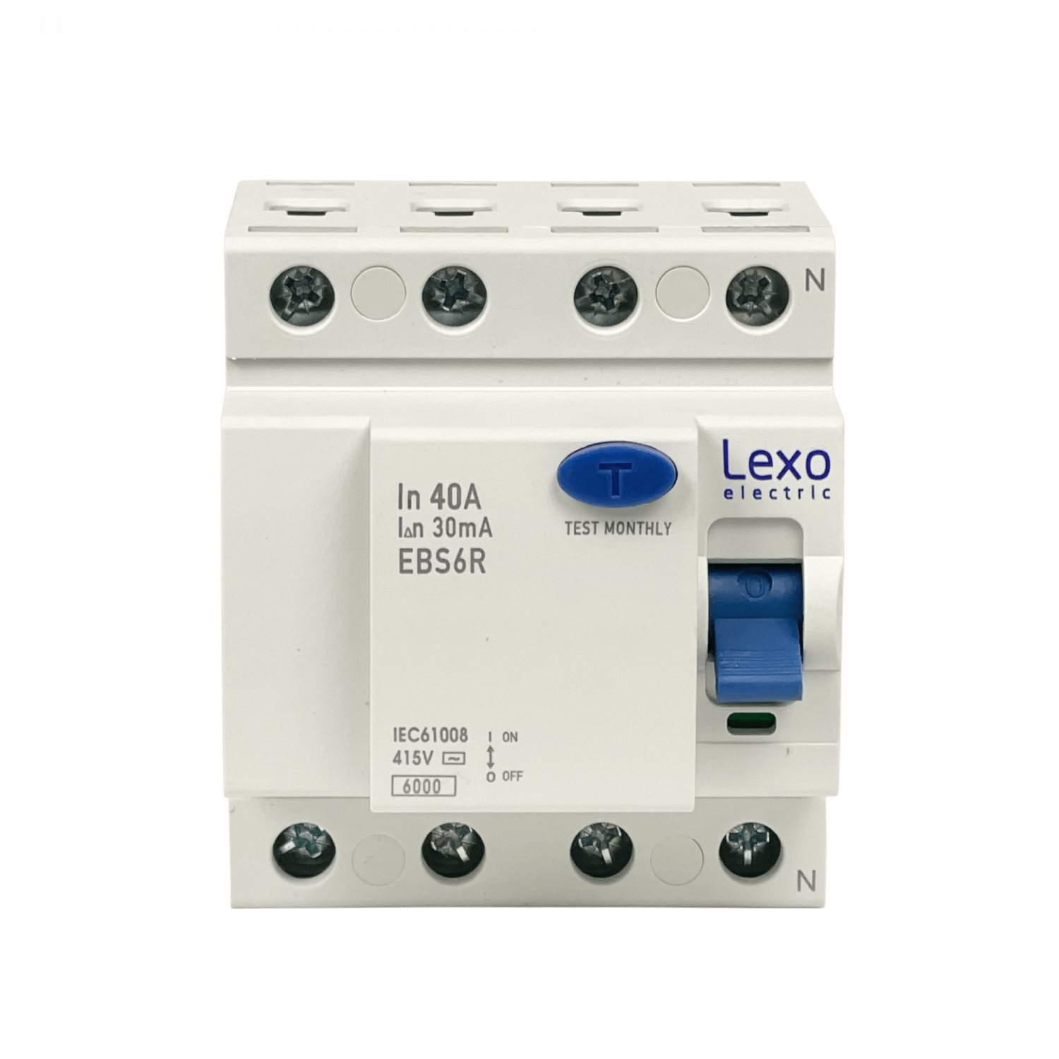 LEXO 4x40A 4P 30mA Interruptor Diferencial BTDIN Proteccion RKN 4