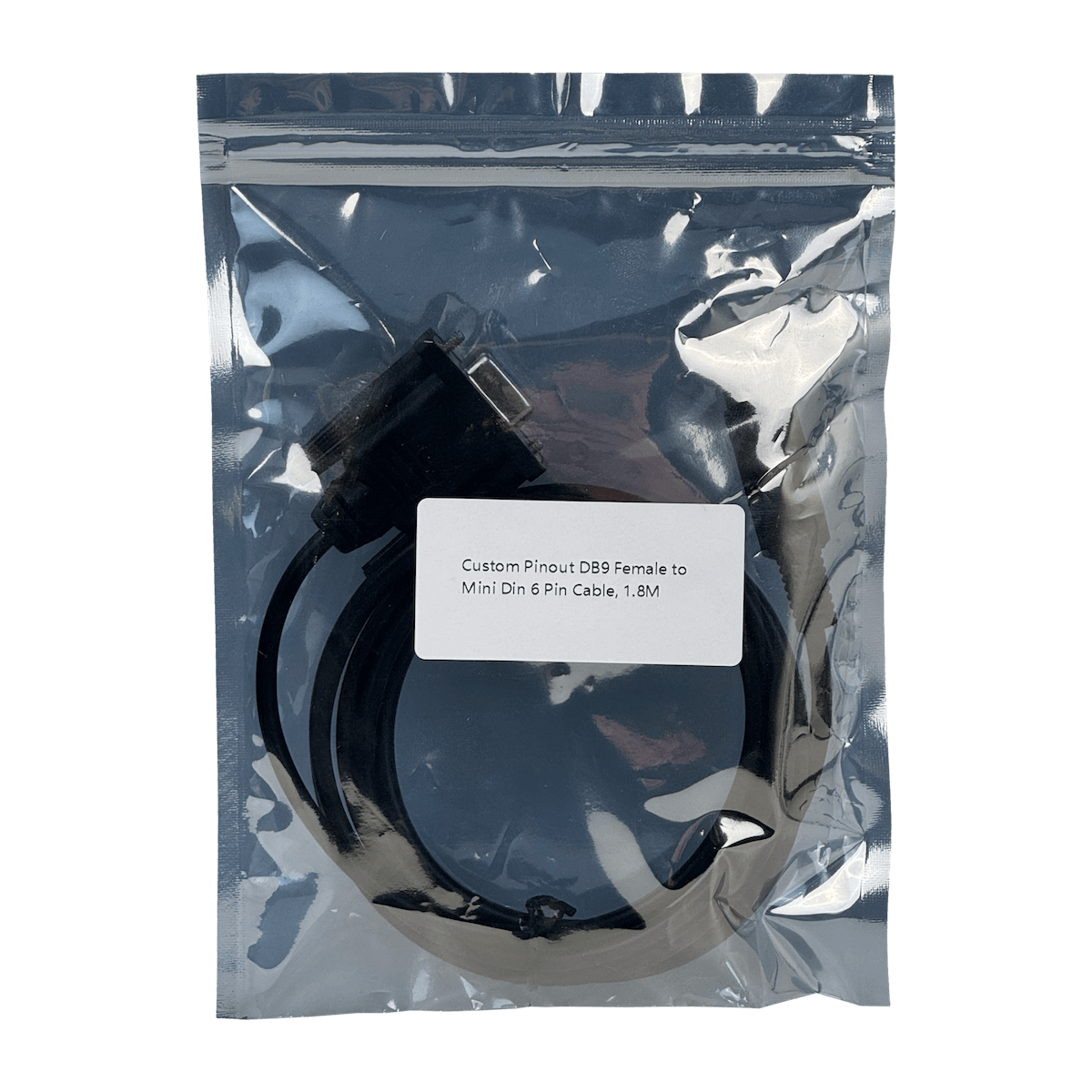 Cable 1,8mt DIN-Macho(PS2) DB9-Hembra(DE-09) p/ RS232 Melsec PLC 180cm 1