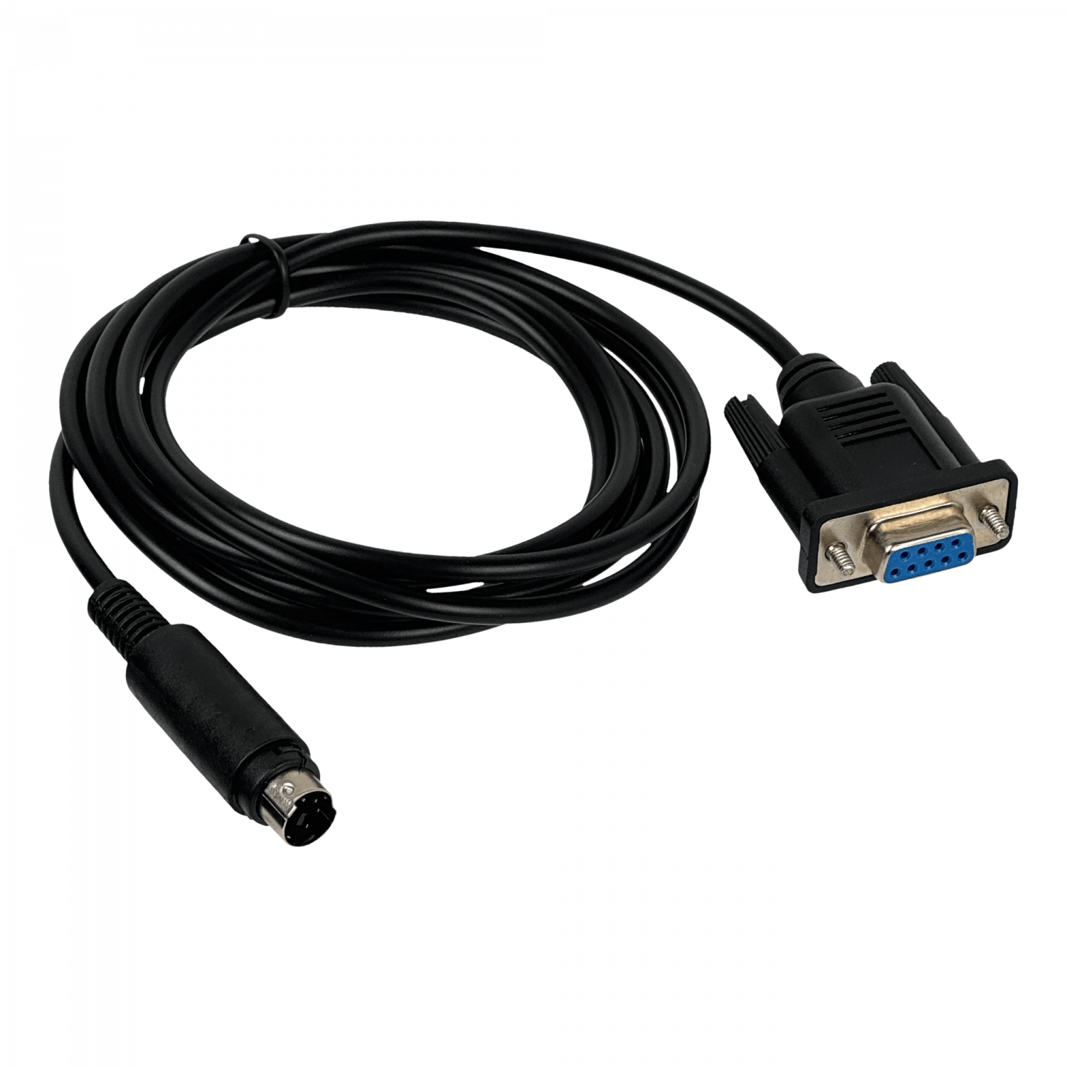Cable 1,8mt DIN-Macho(PS2) DB9-Hembra(DE-09) p/ RS232 Melsec PLC 180cm 3