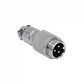Conector GX12 Macho Volante de 3 Pines Soldable GX12MV-3 - Miniatura 2