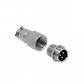 Conector GX12 Macho Volante de 3 Pines Soldable GX12MV-3 - Miniatura 4