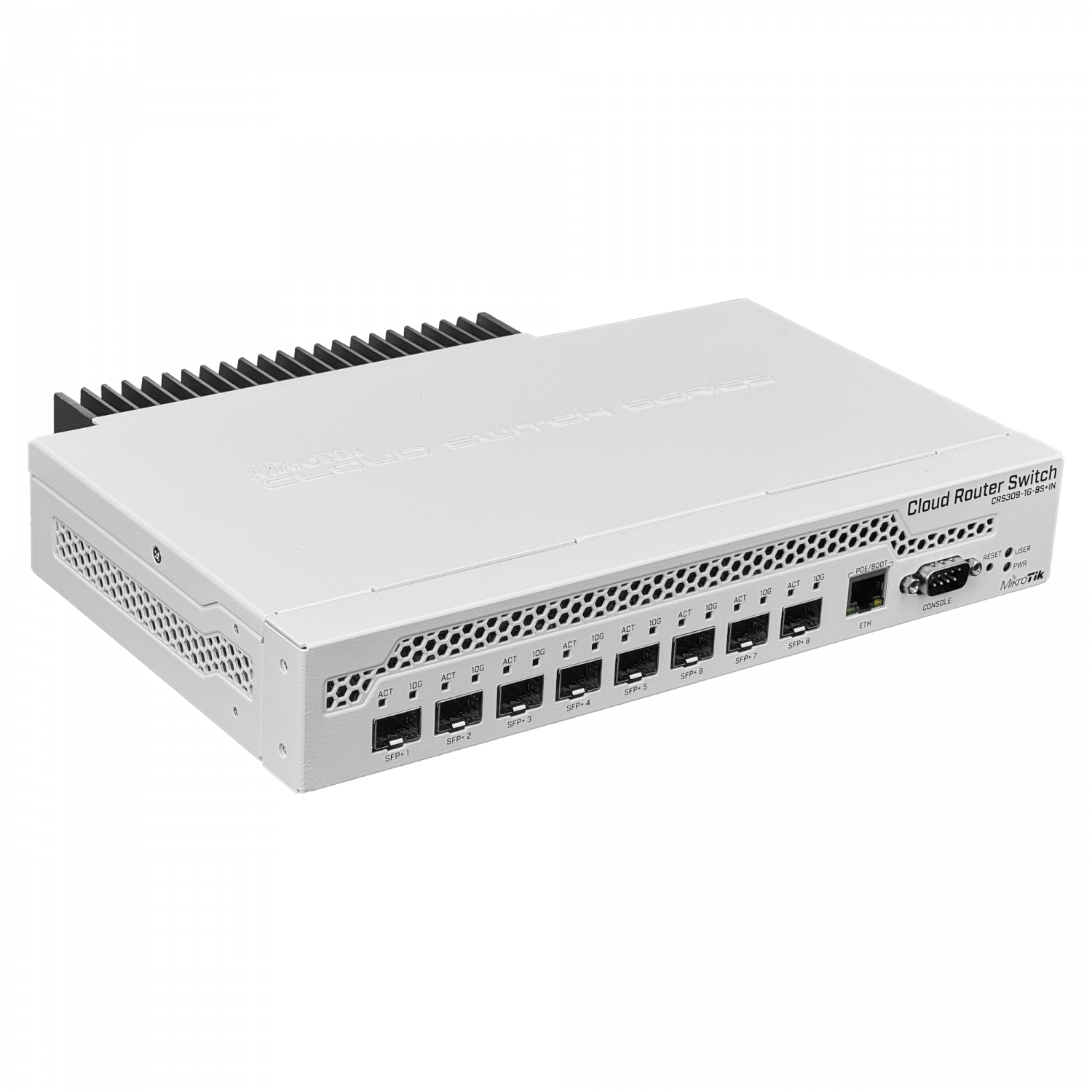 Switch MikroTik CRS309-1G-8S+IN 8x SFP+ 10G 1x GbE PoE-in Rack Dual Boot RouterOS/SwOS 7