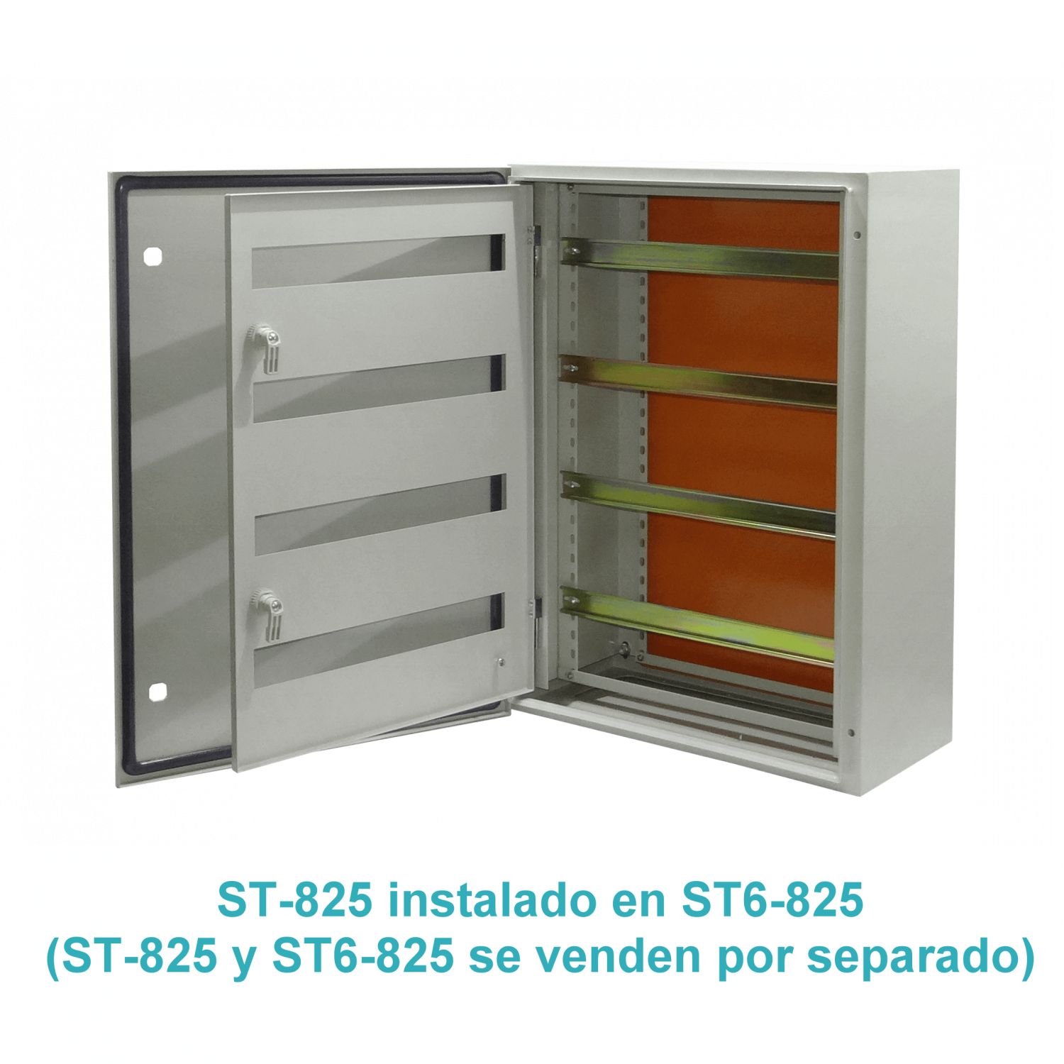 Chasis interno Tibox ST-825 743x529mm con 4 riel din 53cm para tablero ST6-825 2