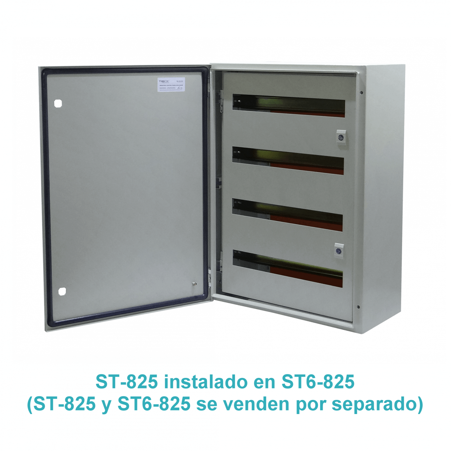 Chasis interno Tibox ST-825 743x529mm con 4 riel din 53cm para tablero ST6-825 5