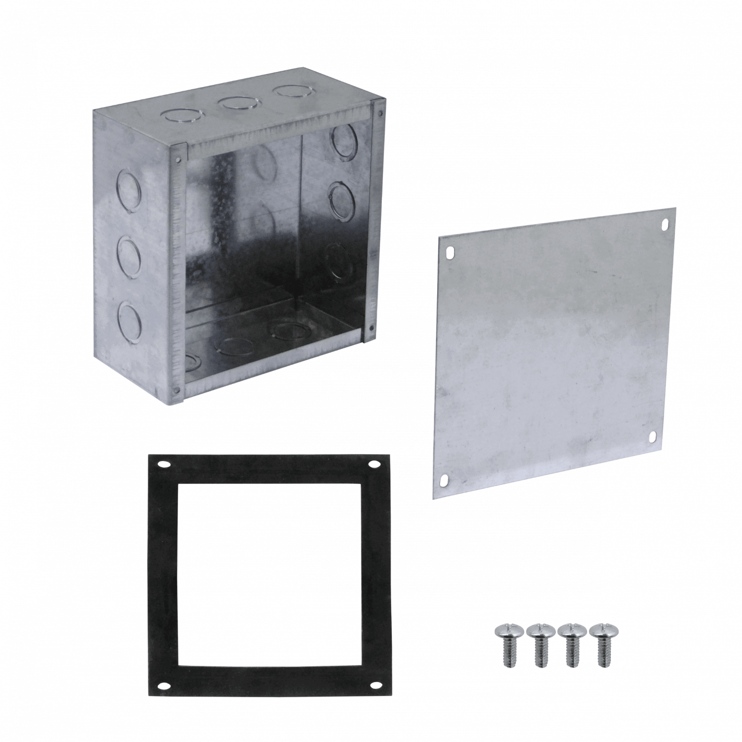 B22 Caja 200x200x100mm c/Tapa-205x205mm Zincada Metalica 1