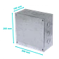 B22 Caja 200x200x100mm c/Tapa-205x205mm Zincada Metalica - Miniatura 3
