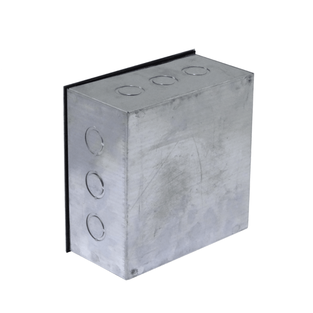 B22 Caja 200x200x100mm c/Tapa-205x205mm Zincada Metalica 4