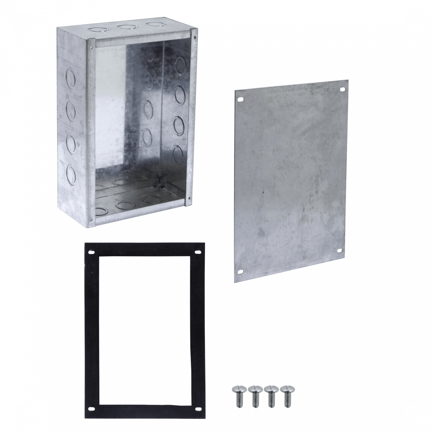 B23 Caja 300x200x100mm c/Tapa-305x205mm Zincada Metalica 3