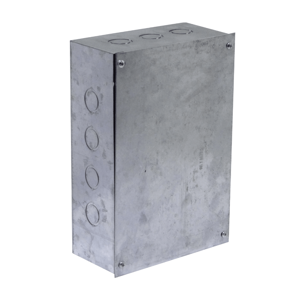 B23 Caja 300x200x100mm c/Tapa-305x205mm Zincada Metalica 4