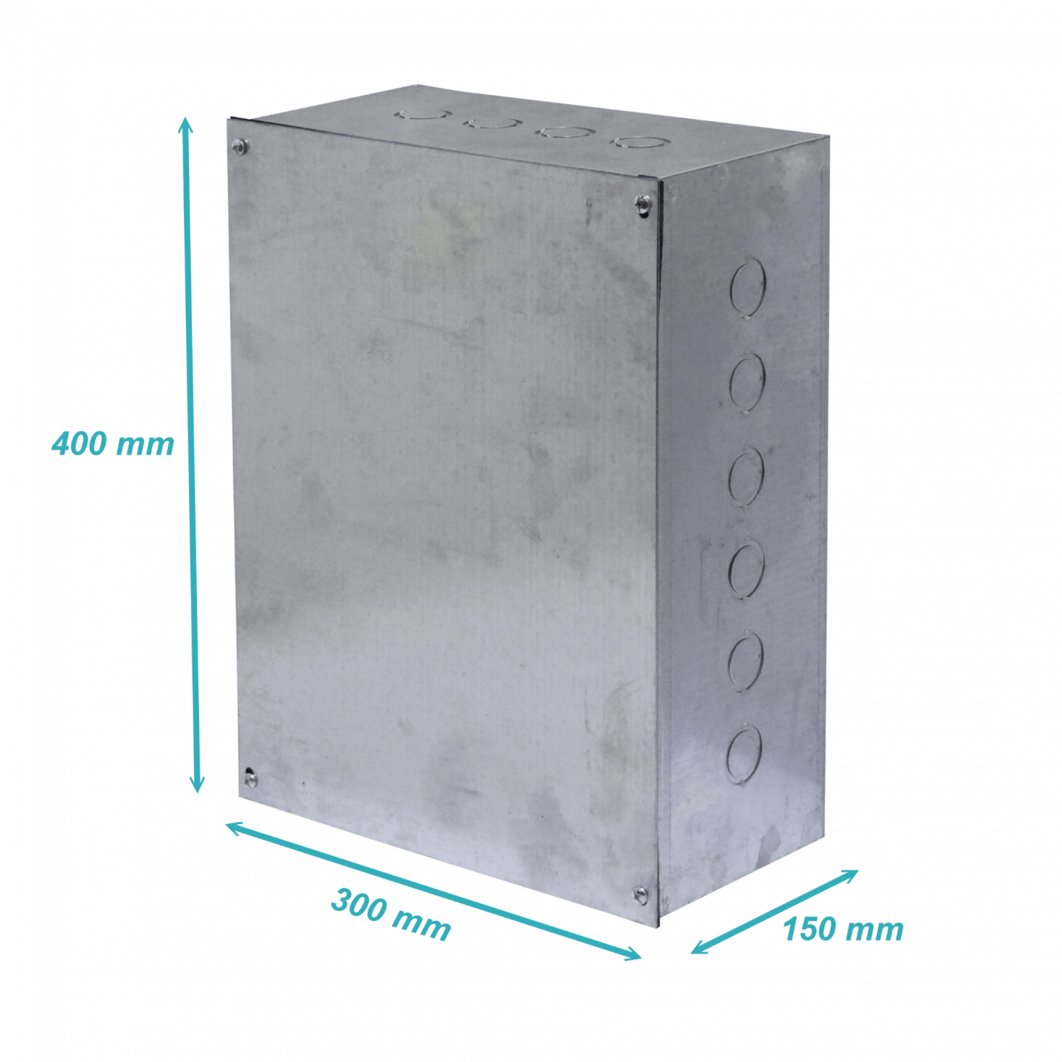 C34 Caja 400x300x150mm c/Tapa-405x305mm Zincada Metalica 1