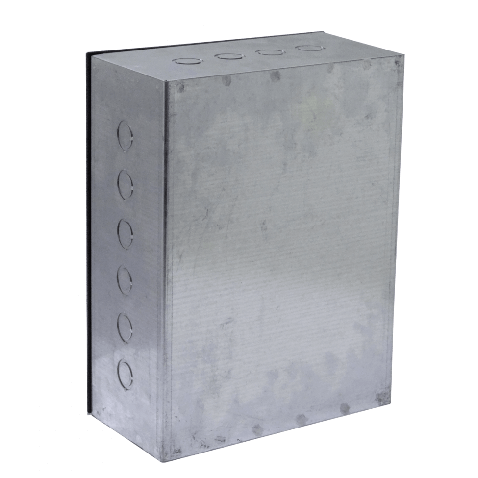 C34 Caja 400x300x150mm c/Tapa-405x305mm Zincada Metalica 4