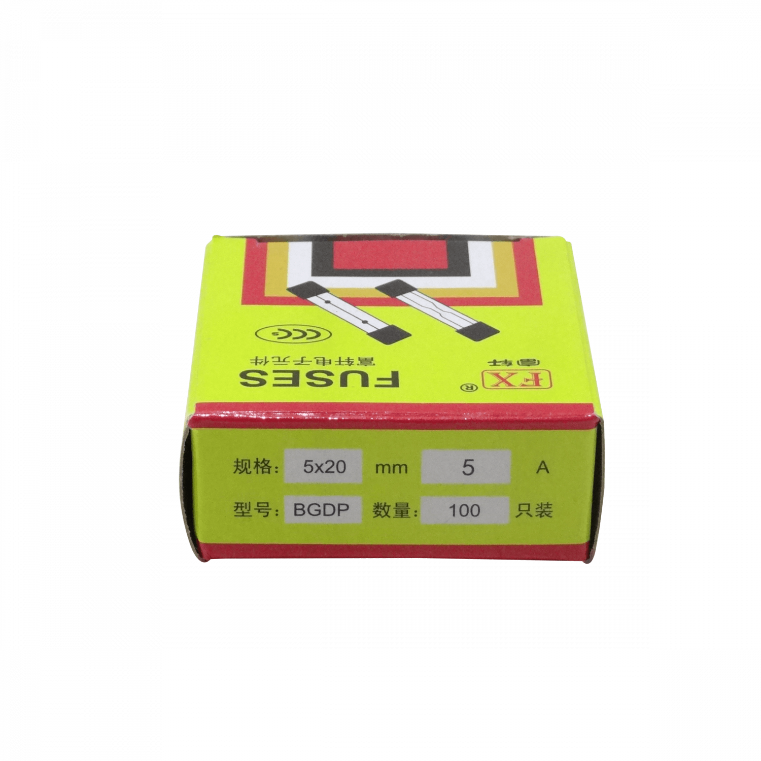 CAJA 100-unids. 5A 5x20mm 250V Fusible Rapido Cilindrico Vidrio 3