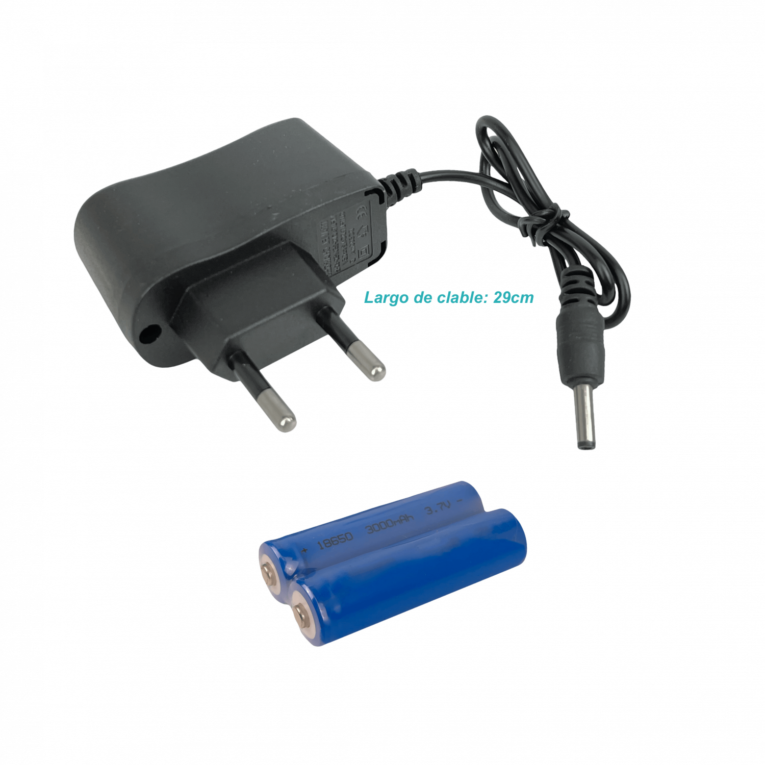 Linterna 1-LED Cintillo p/Cabeza inc-Pila-18650 Litio Recargable 5