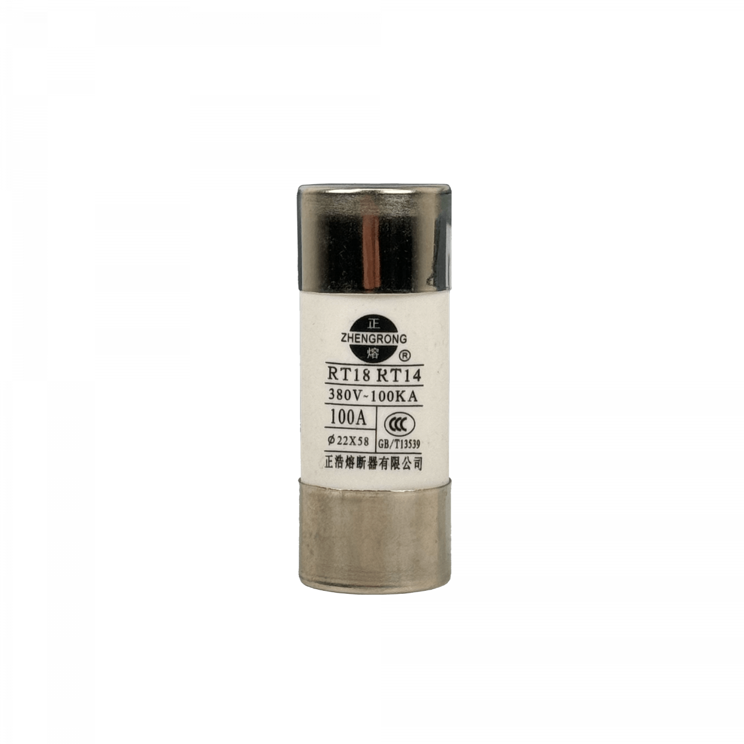 100A 22x58mm 380V 100KA Fusible Cilindrico 58mm-Largo 22mm-Diametro 1