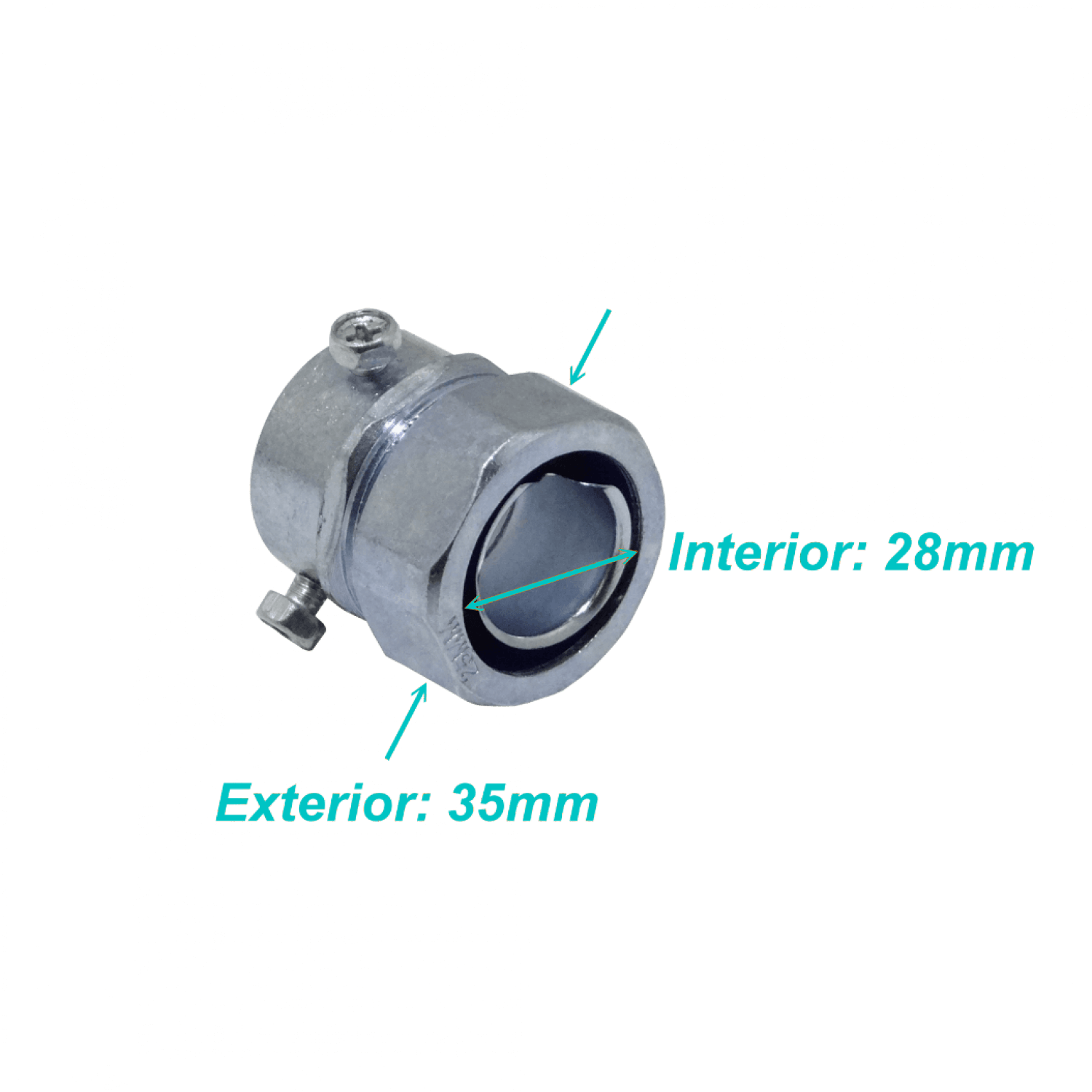 25mm Union EMT a Flexible Conduit Adaptador Metalico 15-27/19mm 1