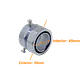 50mm Union EMT a Flexible Conduit Adaptador Metalico 35-49mm a 37mm - Miniatura 2