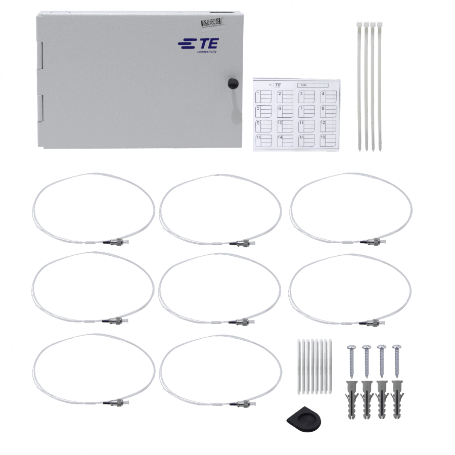 Caja de Empalme de Fibra Óptica con 8 Acopladores FC/UPC y Pigtails - CFM-8F 1