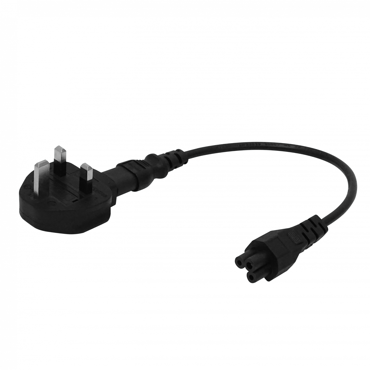 UK-Macho/C7-Hembra + Cable Trebol-C5-Hembra C7-Macho 0,3mt 30cm 2