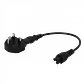 UK-Macho/C7-Hembra + Cable Trebol-C5-Hembra C7-Macho 0,3mt 30cm - Miniatura 2