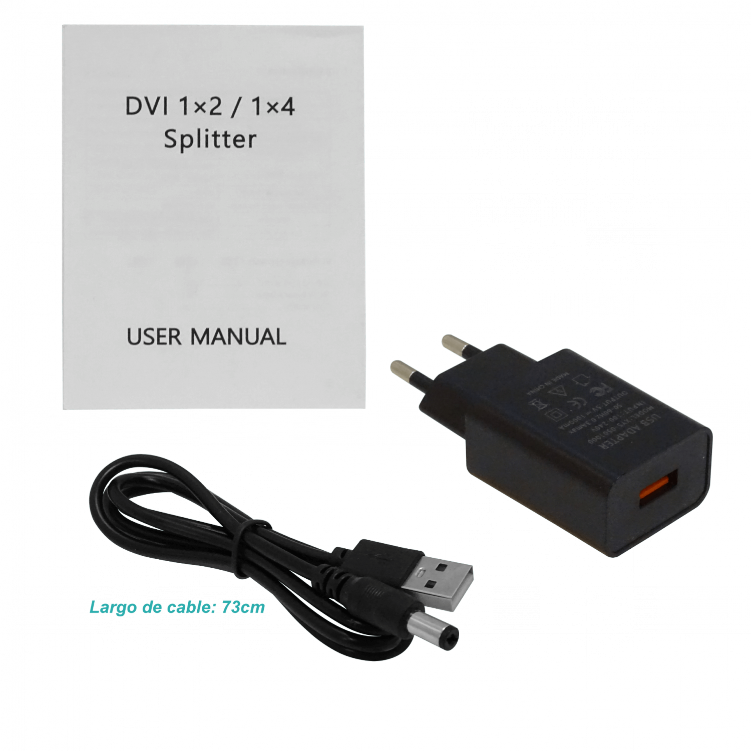 Splitter 1x4 DVI/D/Dual-M 1080p 1-in 4-out inc-5V-1A-USB-AH 4