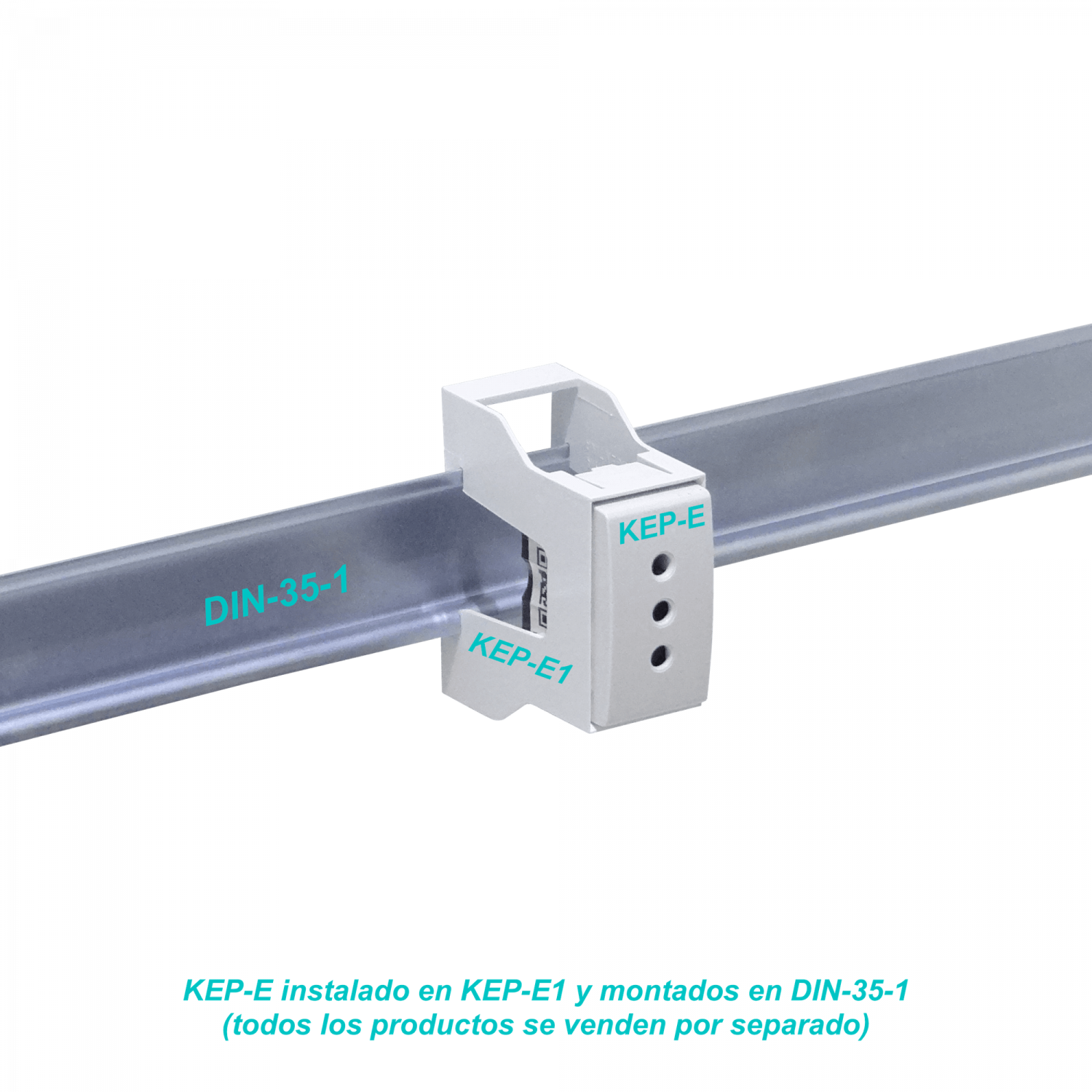 KALOP Porta 1-Modulo KEP para Riel Din-35mm Ancho-28mm Alto-65mm 2