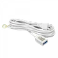 KALOP 5mt Blanco Alargador 3x0,75mm 6A Enchufe-Chileno H05VV-F - Miniatura 1