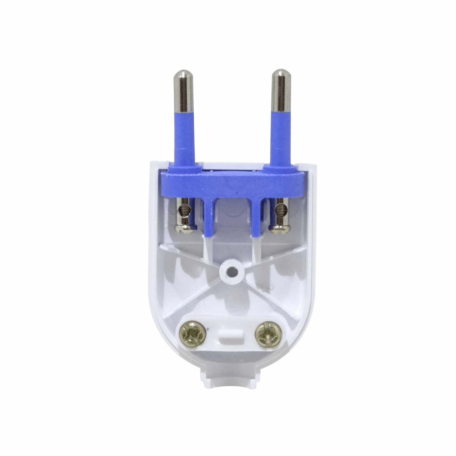 KALOP 2P 10A Enchufe Macho Volante Blanco sin-Tierra SL1001 KC44540 2