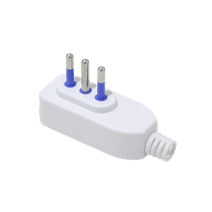 KALOP Lateral 2P+T 10A Enchufe Macho Volante Blanco con-Tierra KC44570