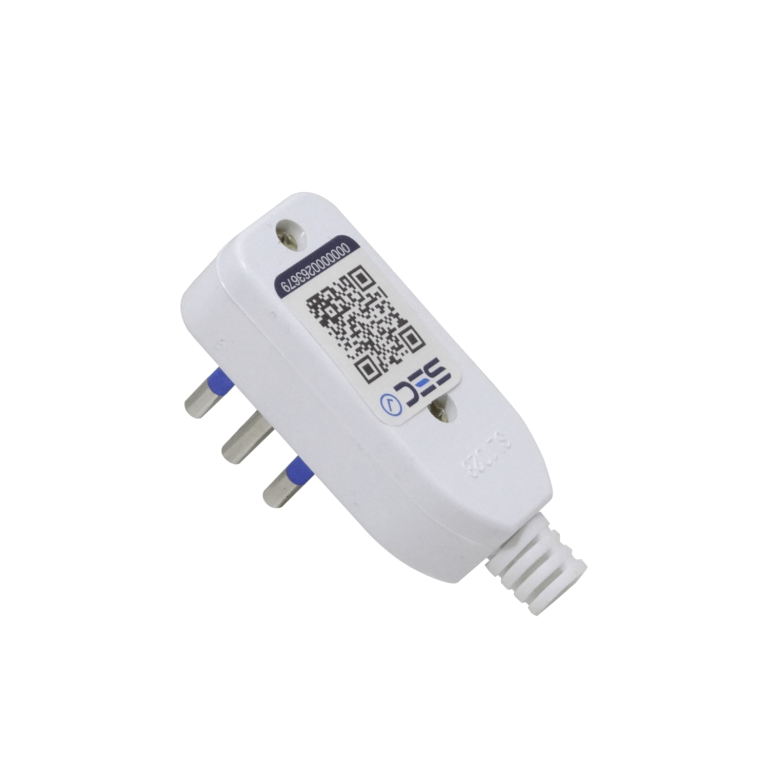 KALOP Lateral 2P+T 10A Enchufe Macho Volante Blanco con-Tierra KC44570 2
