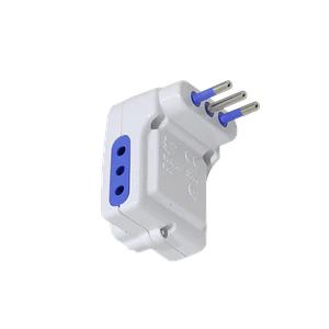 Triple Interruptor Piloto Enchufe Chileno 10A 250V 2500W Blanco KALOP 