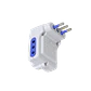 KALOP Triple Interruptor Piloto Enchufe Chileno 10A 250V 2500W Blanco - Miniatura 2