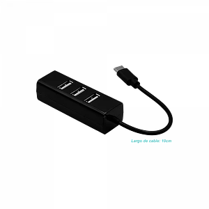 Hub USB 4 puertos USB2.0 conector USB-C cable 10cm