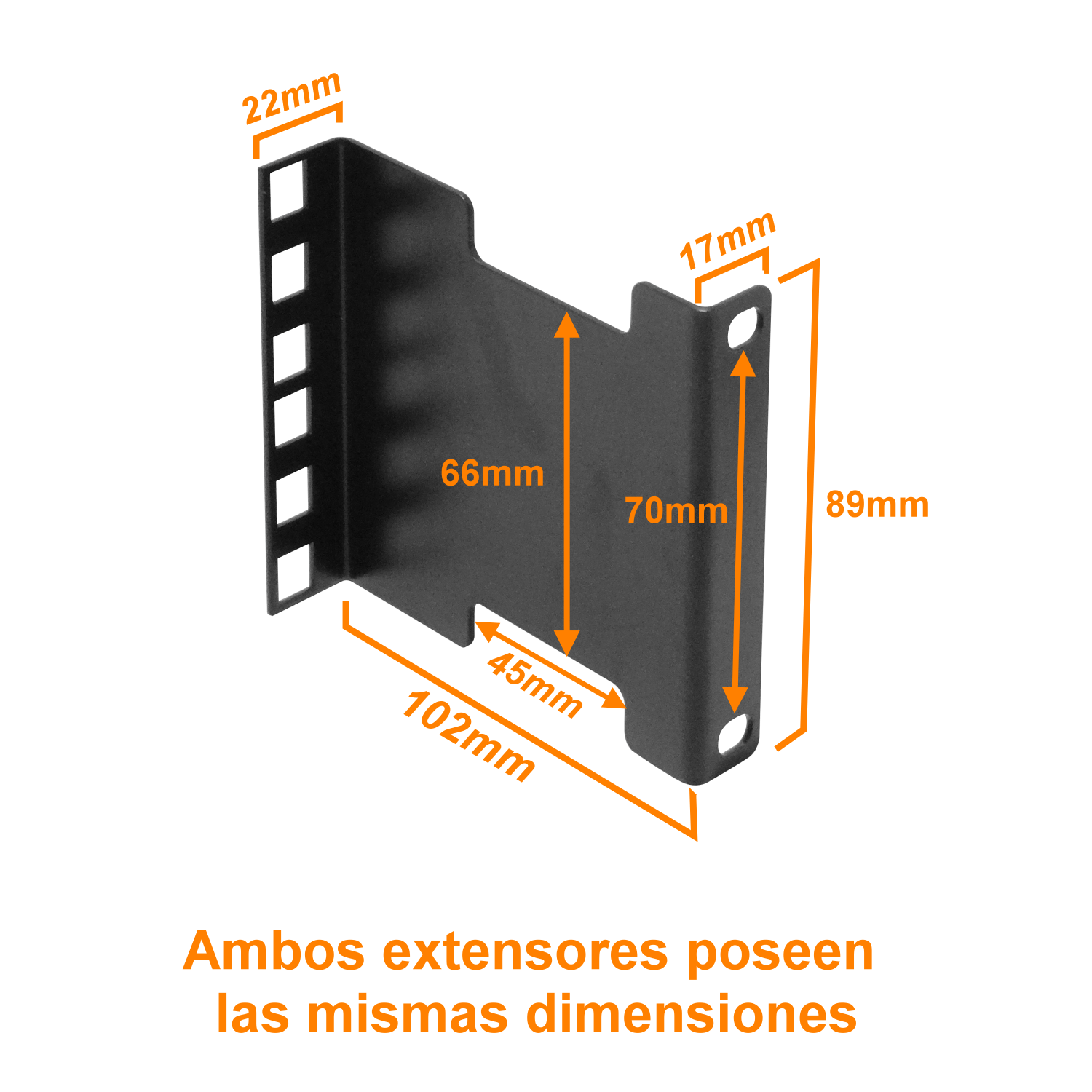 Juego Adaptador de Profundidad de Racks Startech 4
