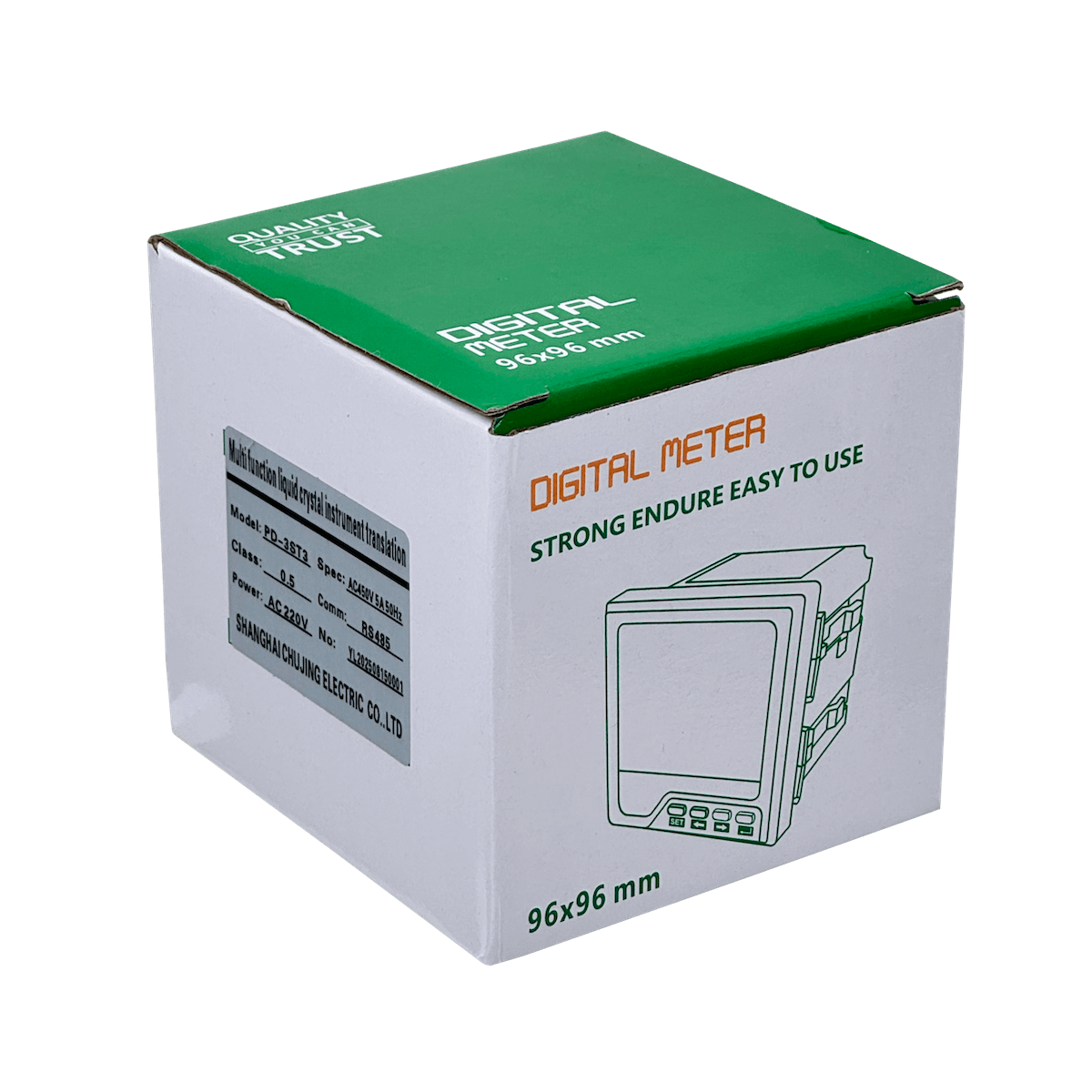 Analizador Trifasico AC Coseno FactorPotencia VA 96x96mm 380V RS485 3
