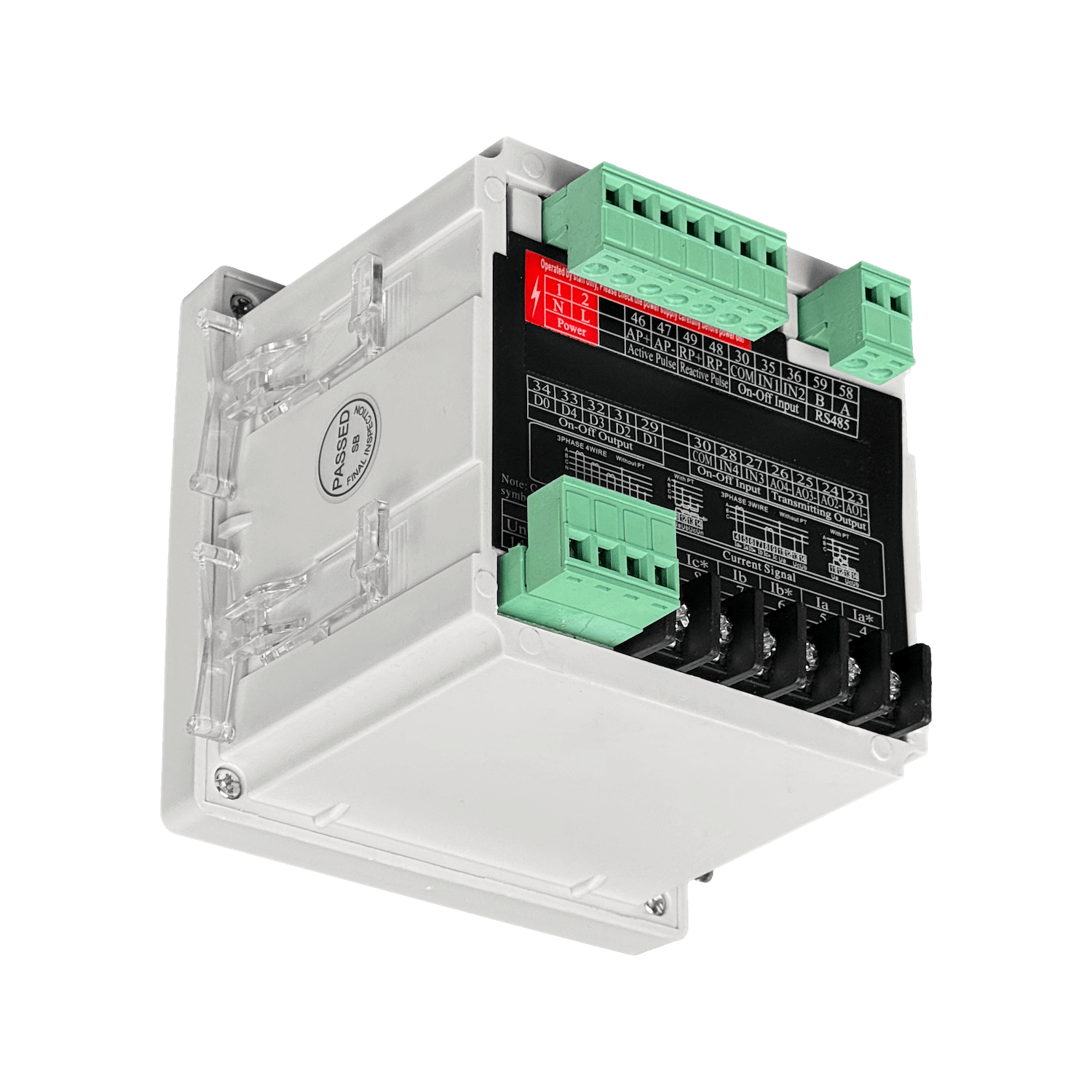 Analizador Trifasico AC Coseno FactorPotencia VA 96x96mm 380V RS485 4