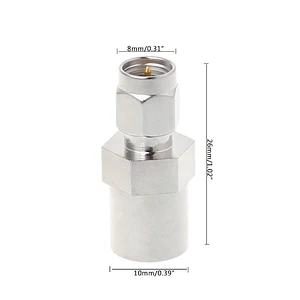 Copla FME-Macho .SMA-Macho Convertidor 26mm-Largo 0-200MHz